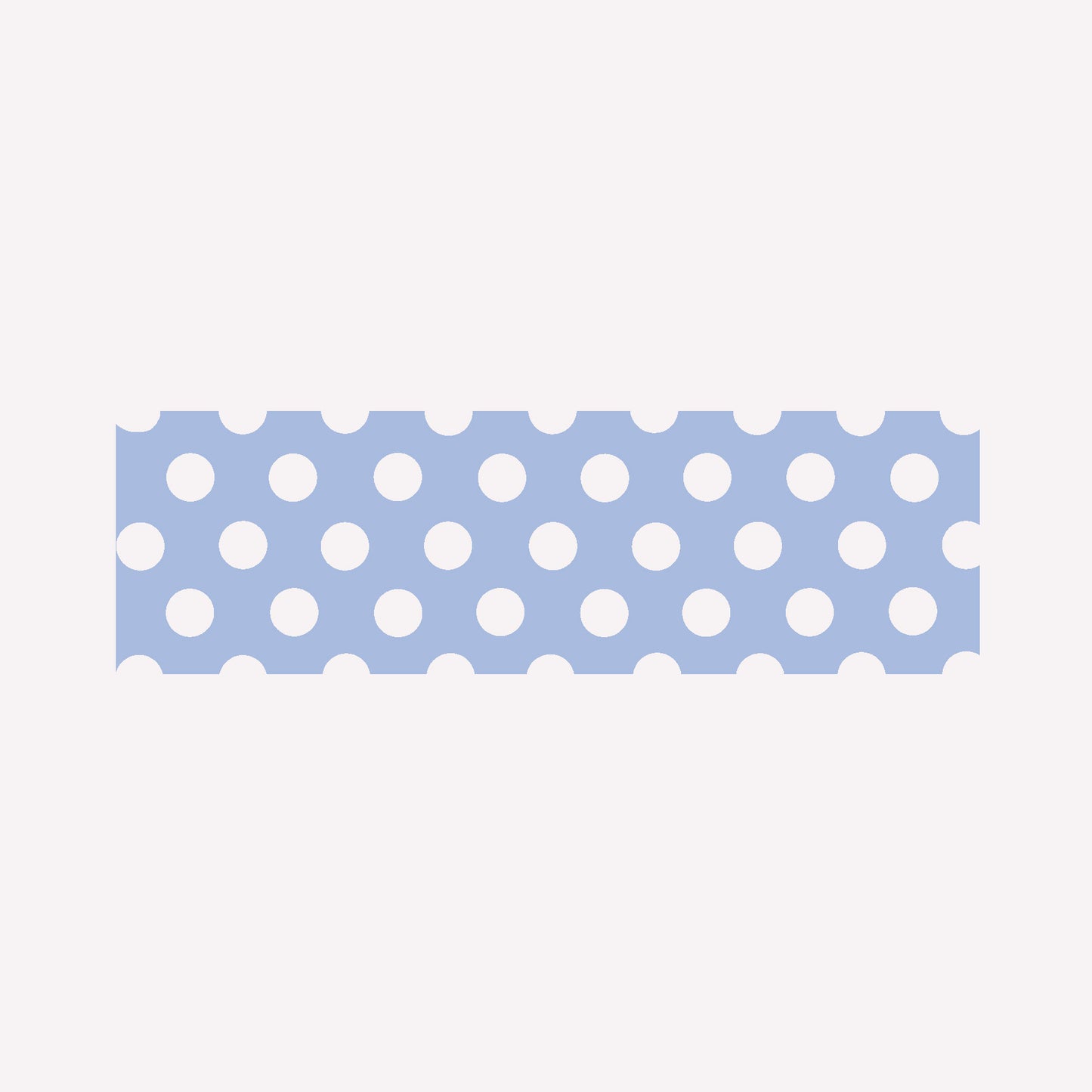 Swatch of MT Washi lightblue purple tape with a pattern of white polkadots.