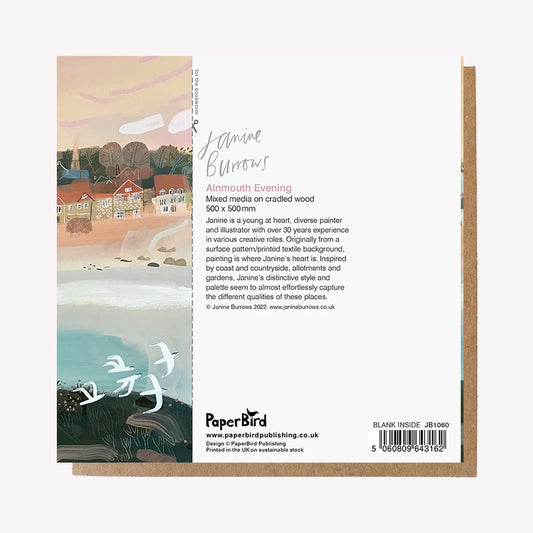 Alnmouth Harbour Evening Greetings Card