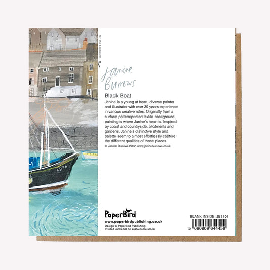 Black Boat Harbour Greetings Card