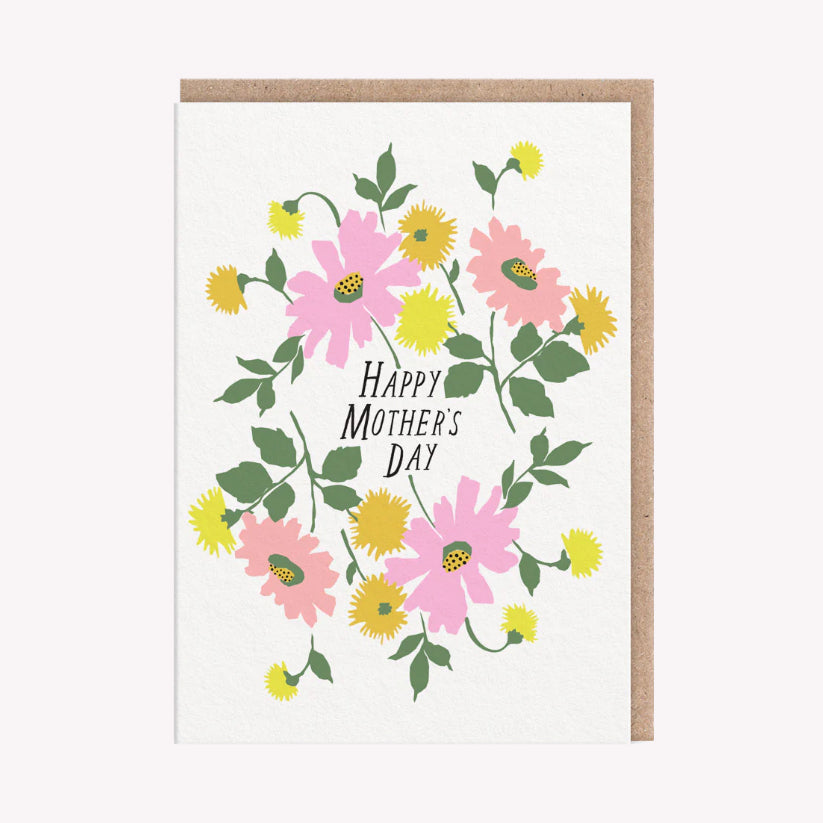 Happy Mother's Day Cosmos Flowers Greetings Card
