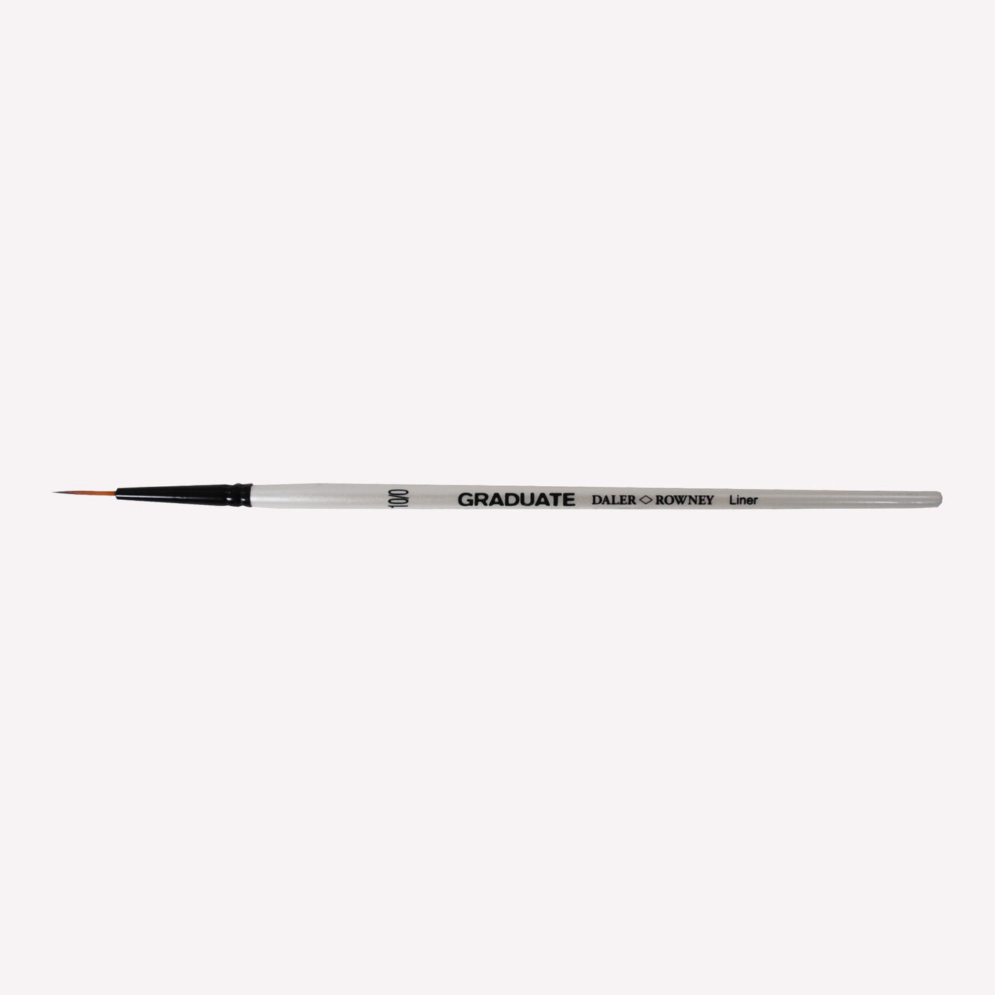 Daler-Rowney graduate synthetic round brushes in size 10. Long bristles taper to a point, perfect for painting fine lines and details. Brushes have a white handle and black ferrule.