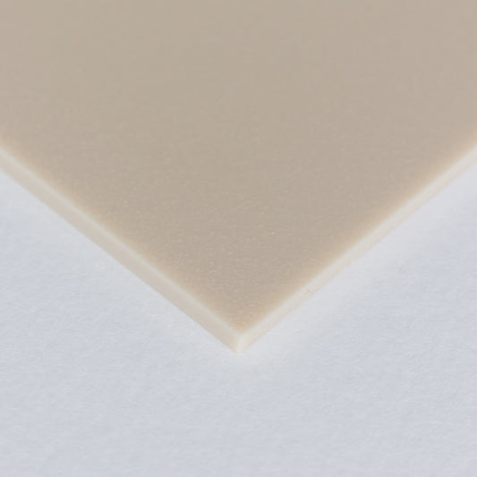 Reverse side of the soft cut, easy carve beige lino block (sheet), made by essdee.