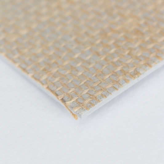 Reverse side of the traditional hessian-backed grey lino block (sheet) made by essdee.