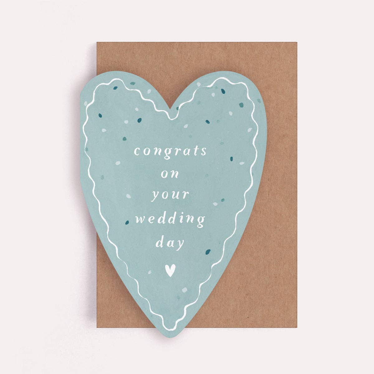 Congrats on Your Wedding Heart Die Cut Greetings Card
