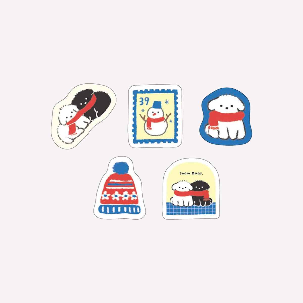 Furukawashiko Winter 2026 Snow Dog Flake Stickers
