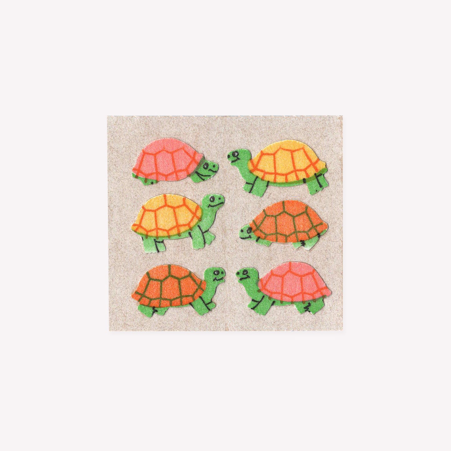 Stickermagic Fuzzy Tortoises Mini Sticker Sheet