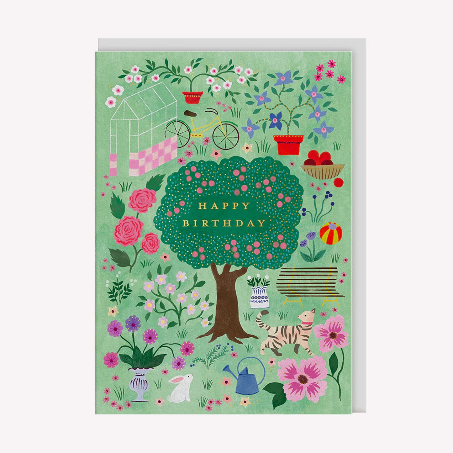 Happy Birthday Cottage Garden Greetings Card