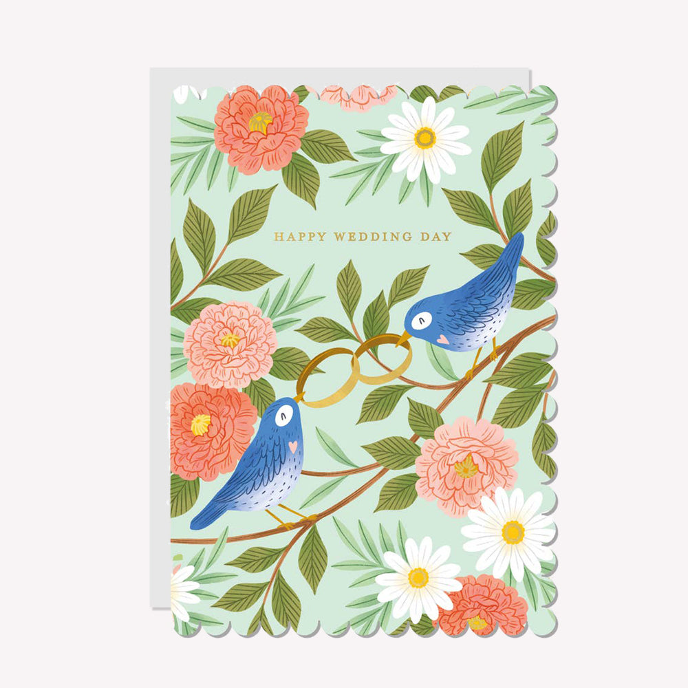 Happy Wedding Day Bluebird Greeting Card