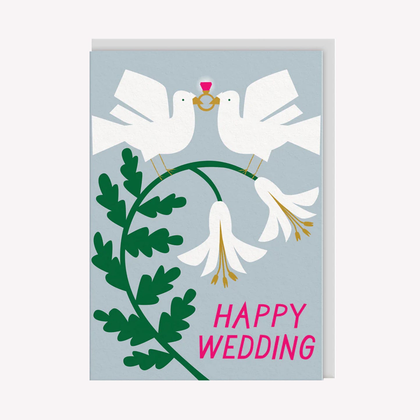 Happy Wedding Doves Greetings Card