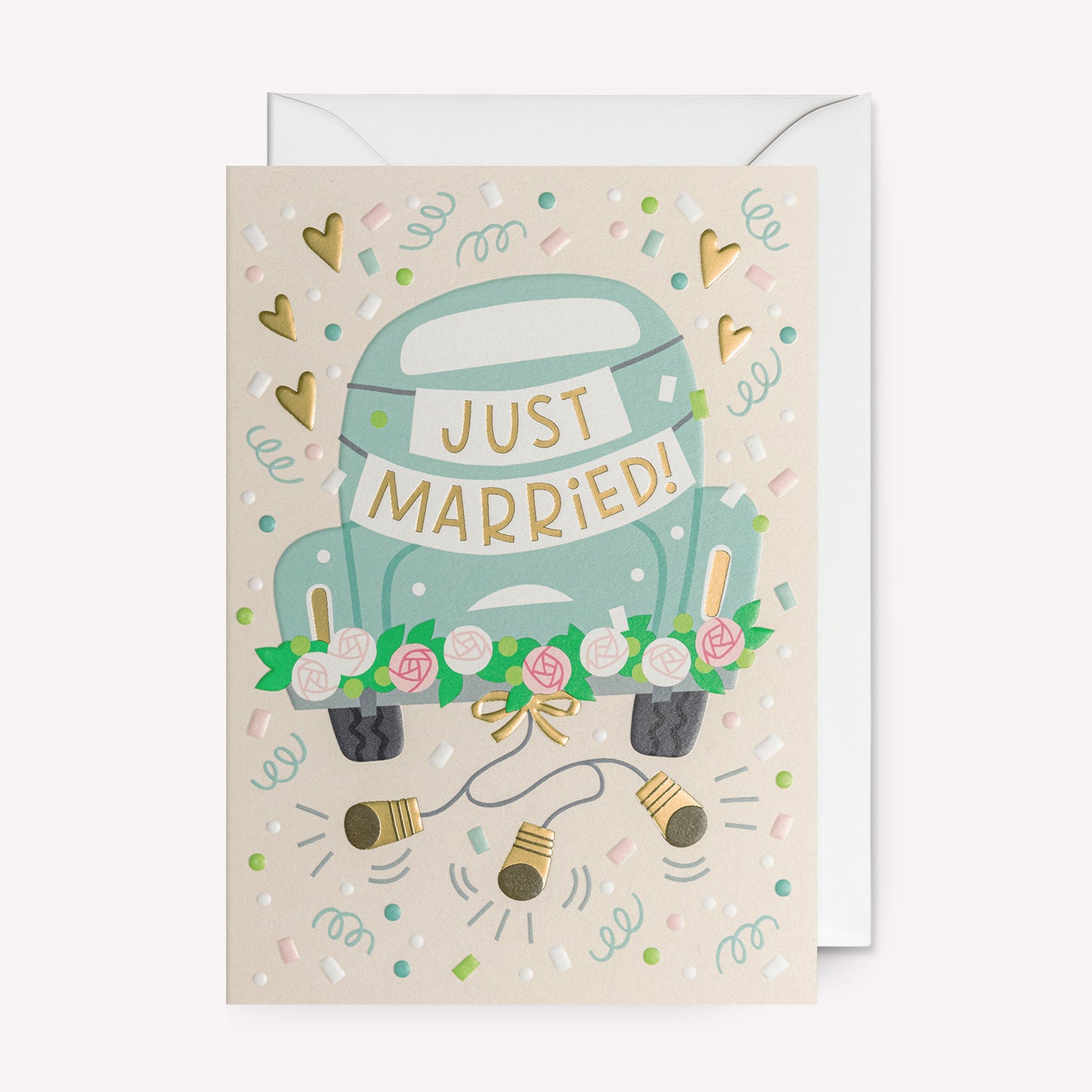 Just Married Wedding Car Greetings Card