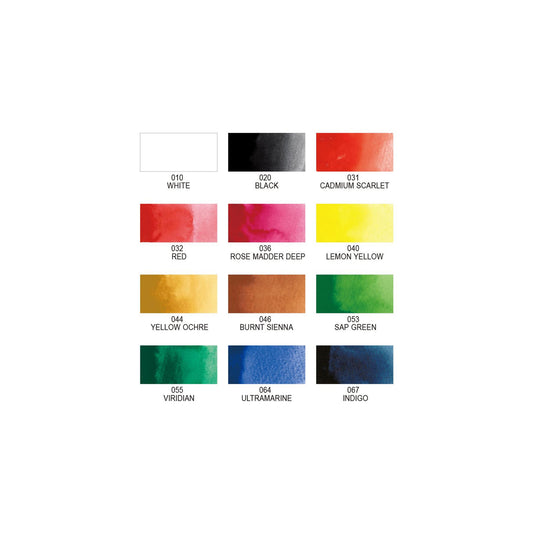 Kuretake Gansai Tambi Classic 12 Colour Japanese Watercolour Set