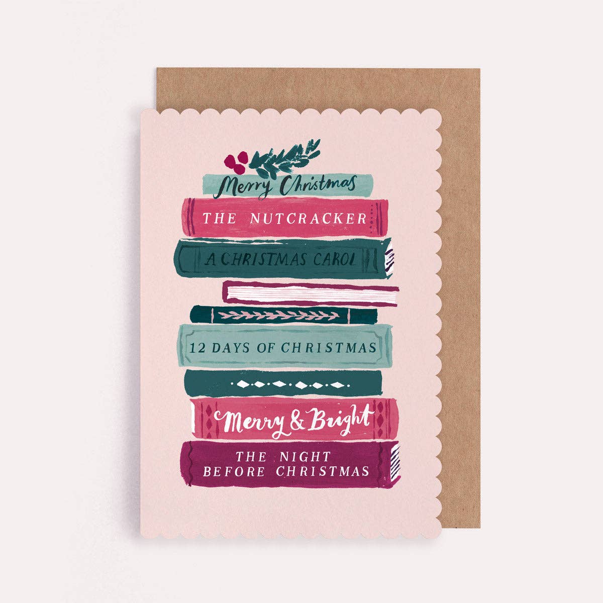 Merry Christmas Bookish Greetings Card
