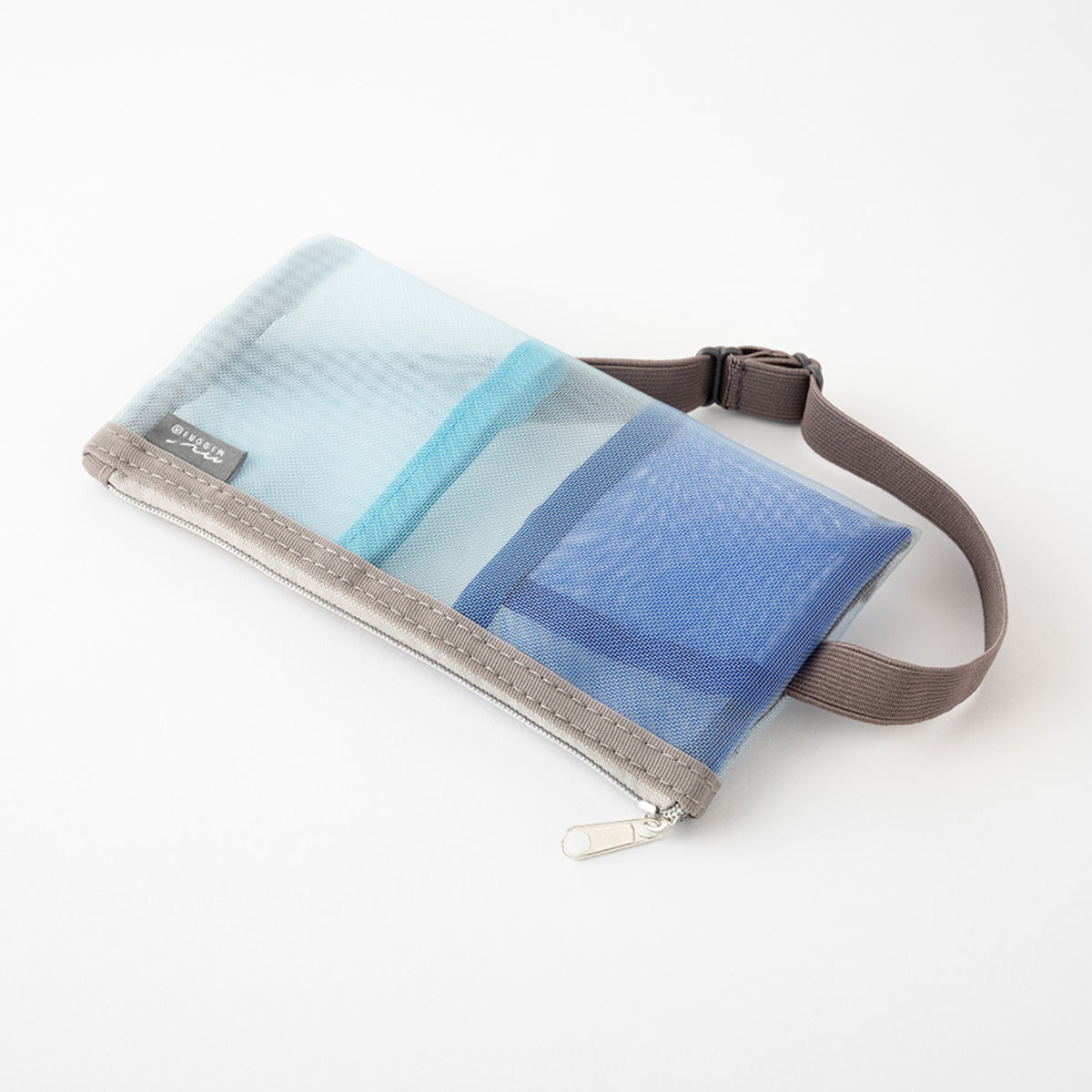 Midori Blue Mesh Book Band Pen Case