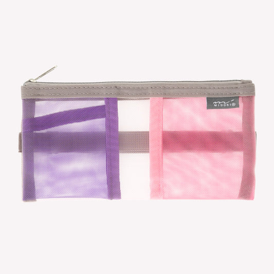 Midori Pink Mesh Book Band Pen Case