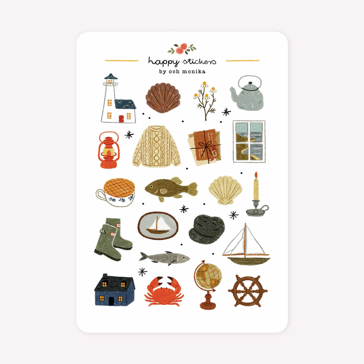 Och Monika Lighthouse Keeper A6 Sticker Sheet