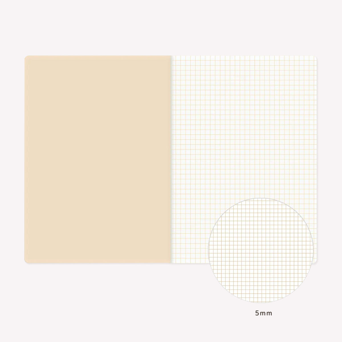 Ryu-ryu A5 Fluffy Cat Softcover Grid Notebook