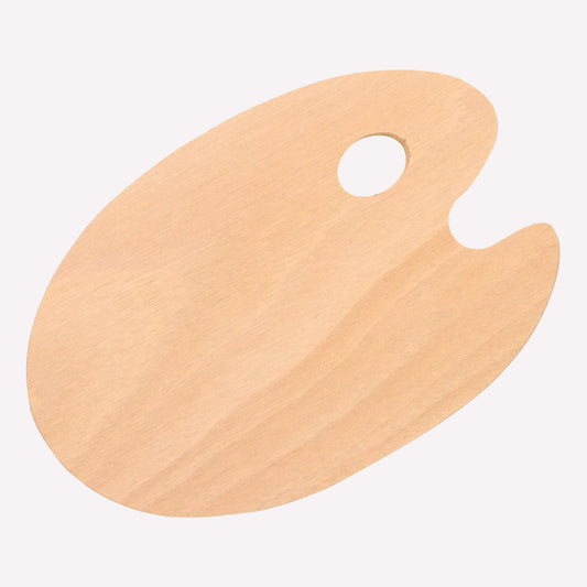Wooden Oval Hook Shaped Palette