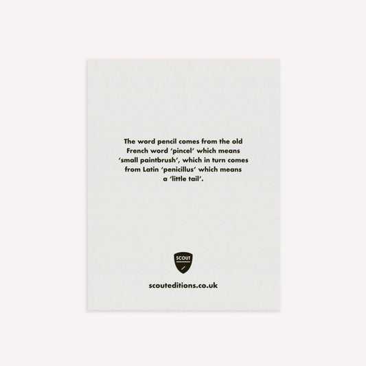 Yellow Pencil Mini Greetings Card