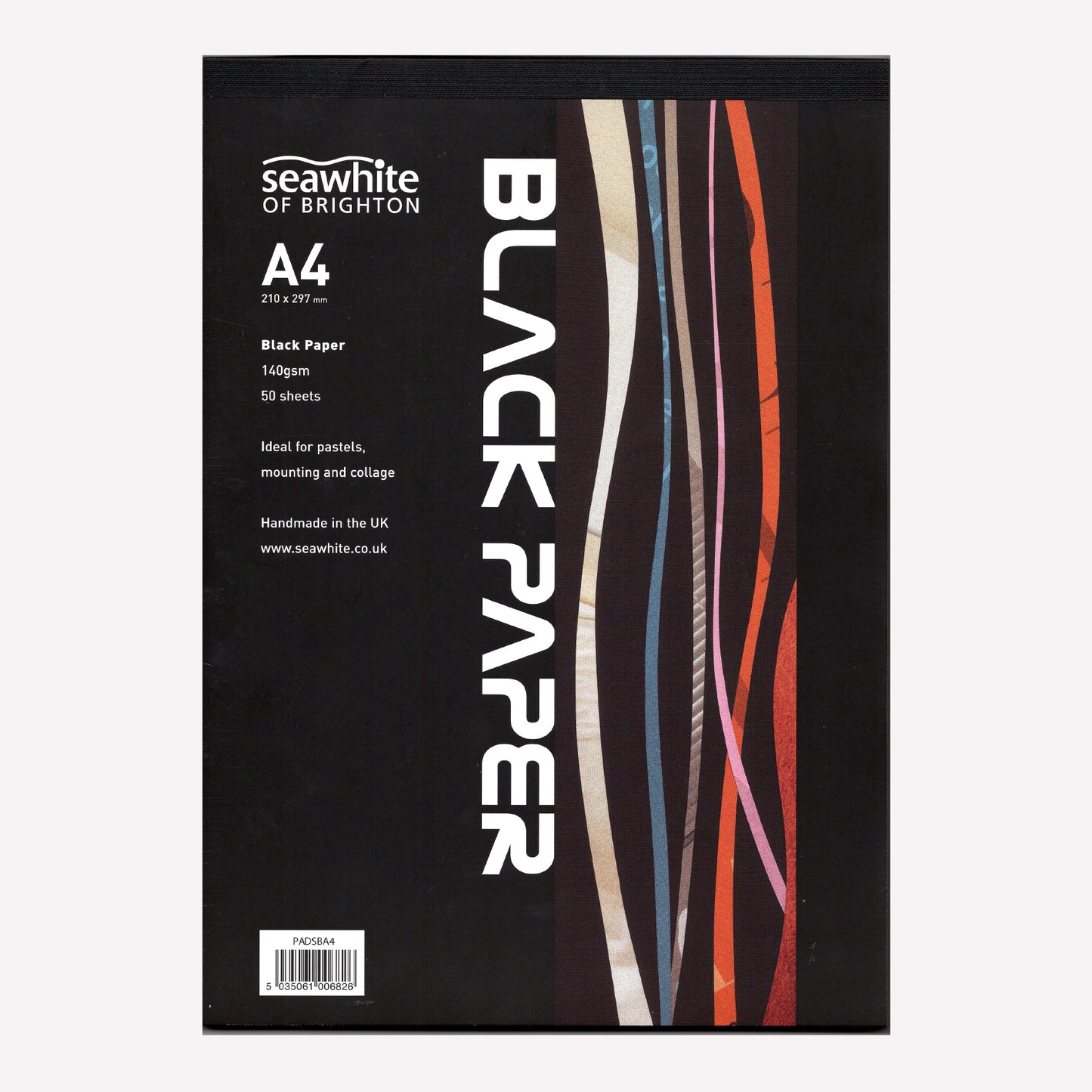 Seawhite A4 Black Mixed Media Paper Pad