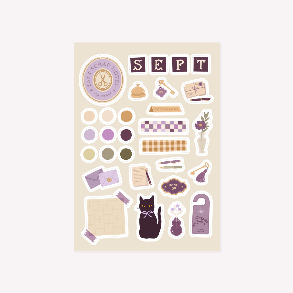 Monthly Salt Scrap Club Mail Sticker Sheet (Extras & Seconds)