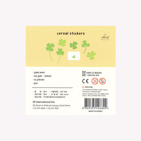 Suatelier Lucky Clover Cereal Stickers
