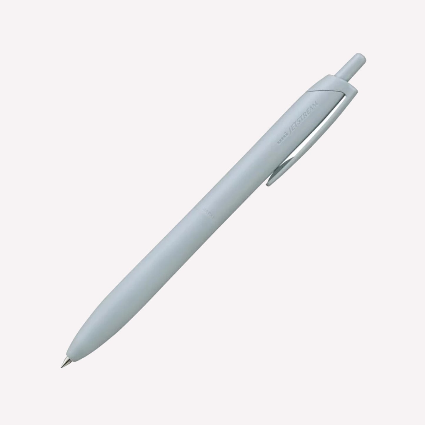 Uniball Jetstream Lite Touch Gel Pen in light blue on a white background.