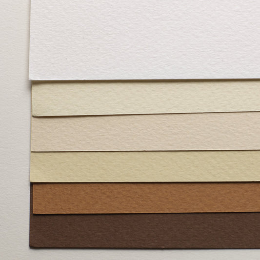 Sample paper of Winsor & Newton's Artist A4 pastel paper pad available in a range of 6 earth tones.