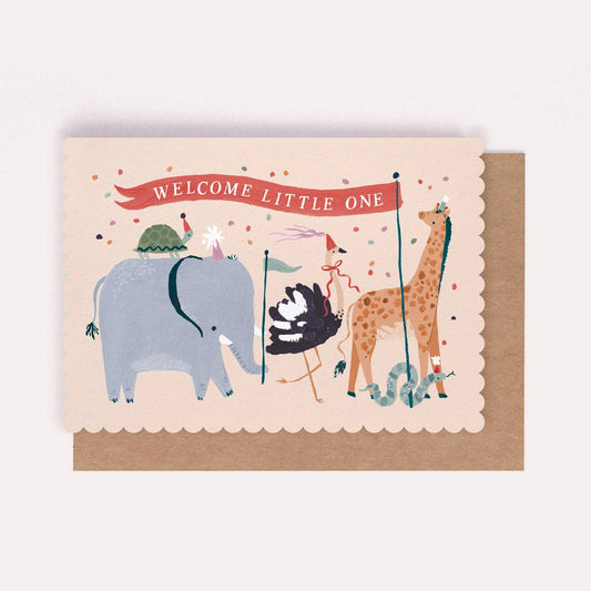 Welcome Little One Parade New Baby Greetings Card
