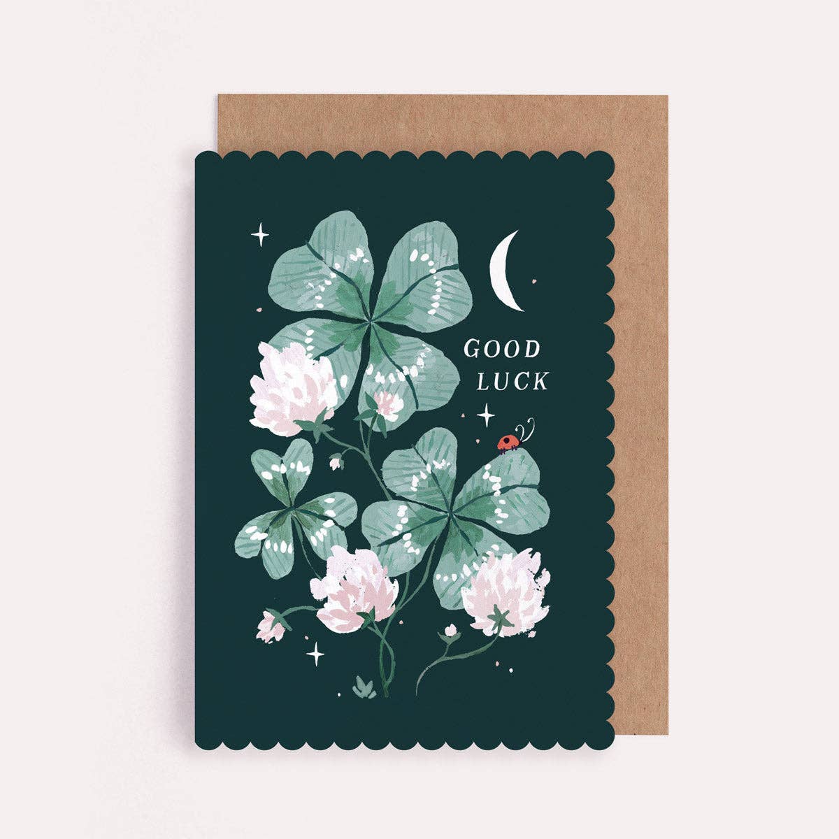 Lucky Shamrock Garden Good Luck Greetings Card