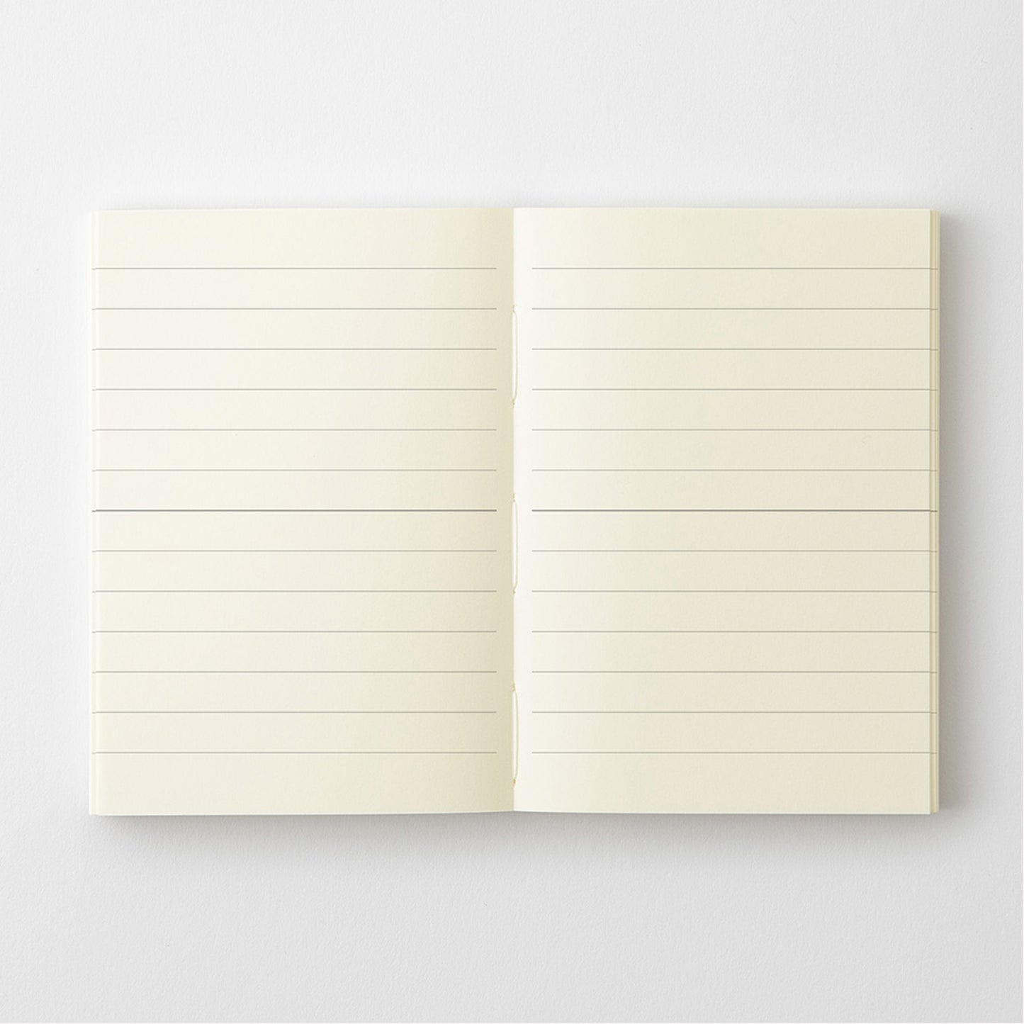 MD Product A7 lined notebook with open pages showing the minimalist design.  