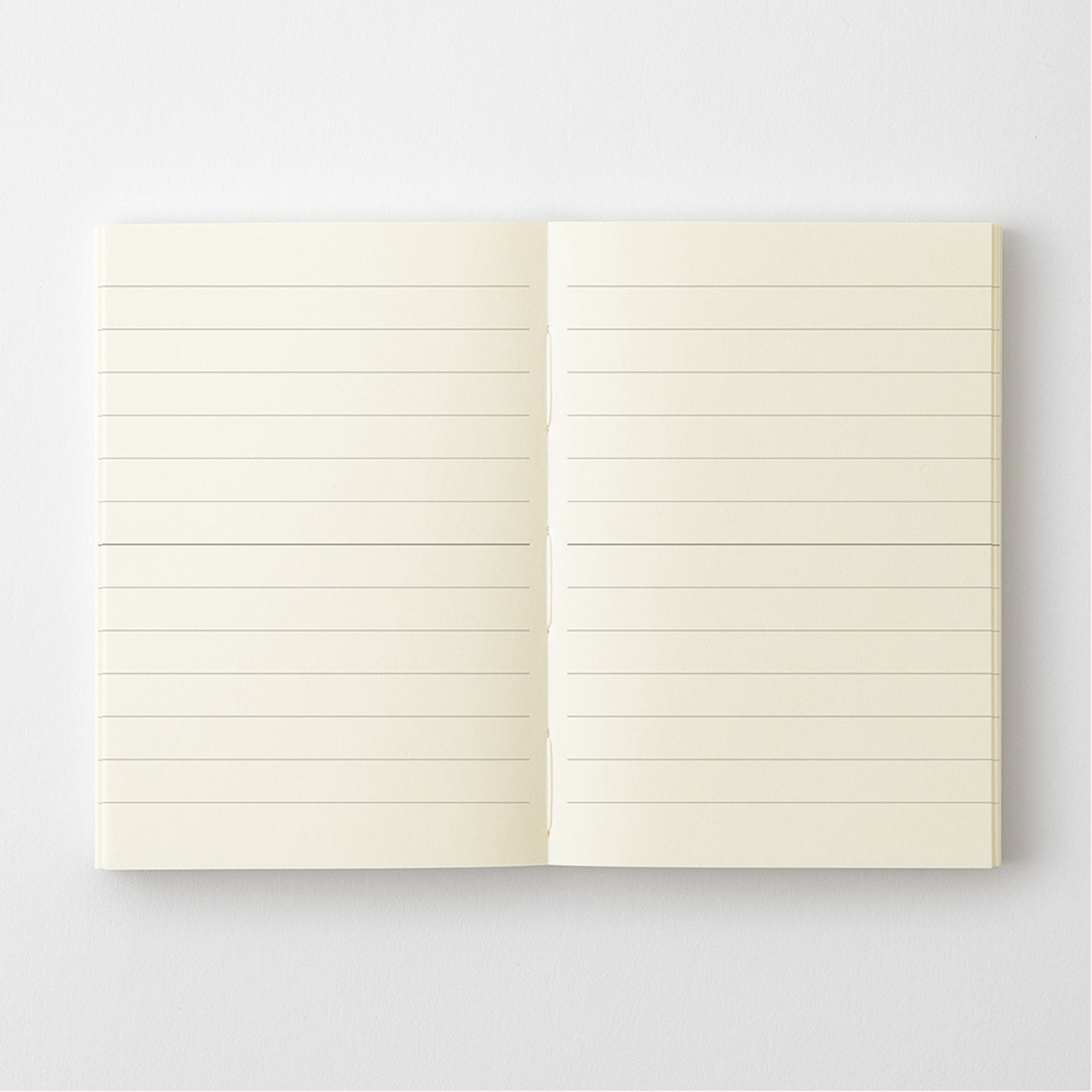 MD Product A7 lined notebook with open pages showing the minimalist design.  