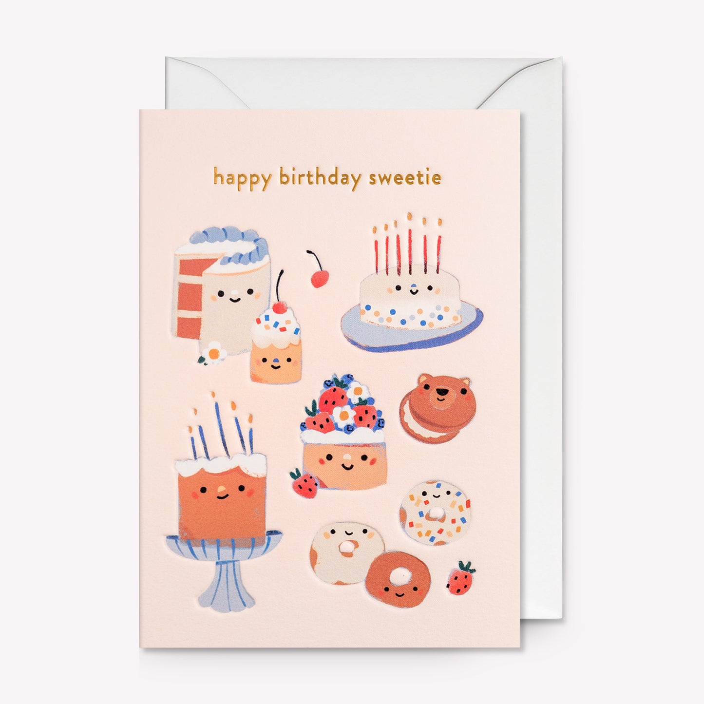 Happy Birthday Sweetie Cake Greetings Card