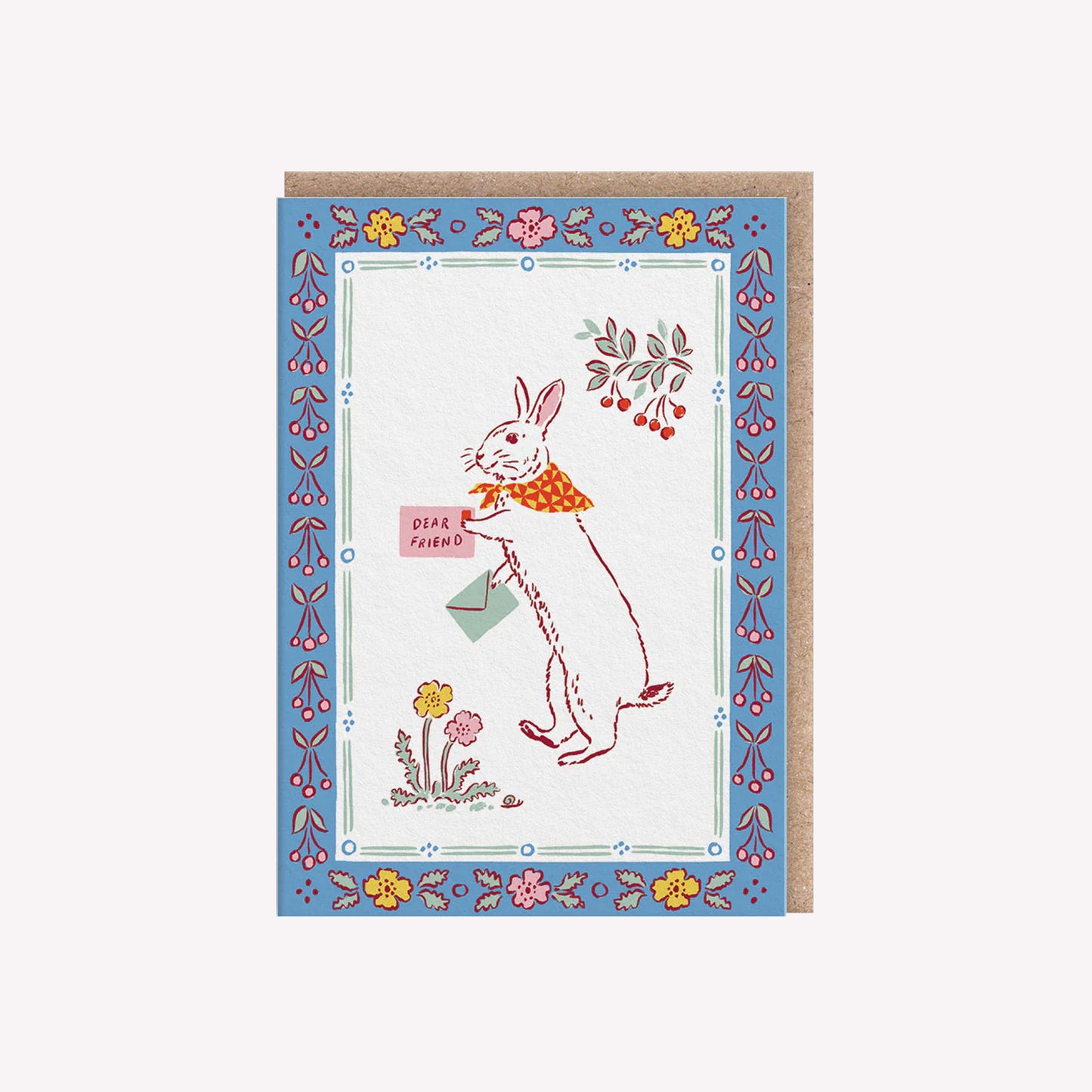 Bunny Rabbit Mail Mini Greetings Card