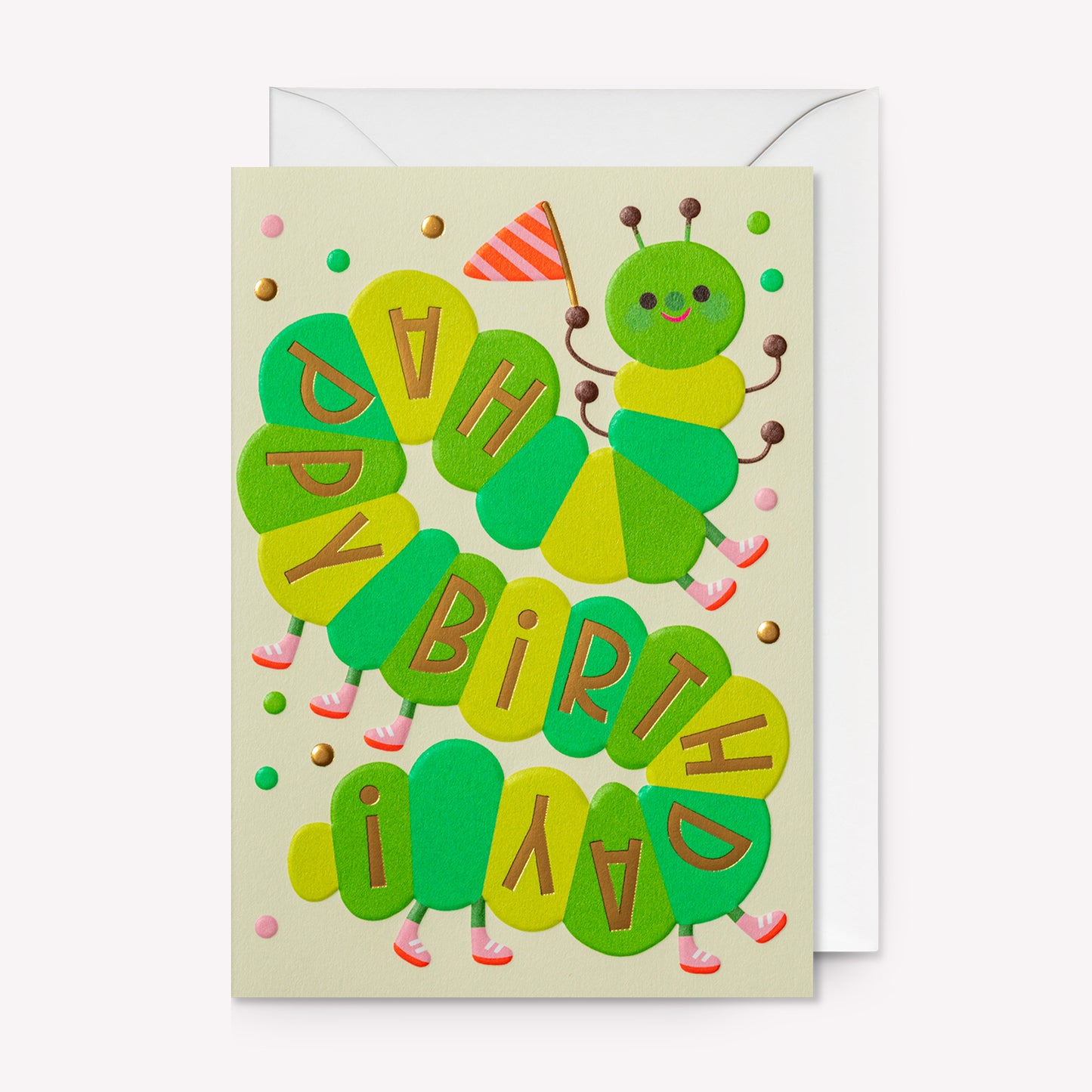 Happy Birthday Caterpillar Greetings Card
