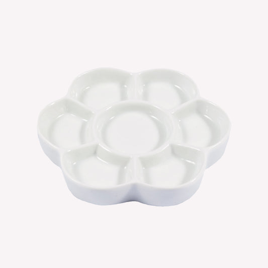 Ceramic 7 Well Daisy Flower Palette