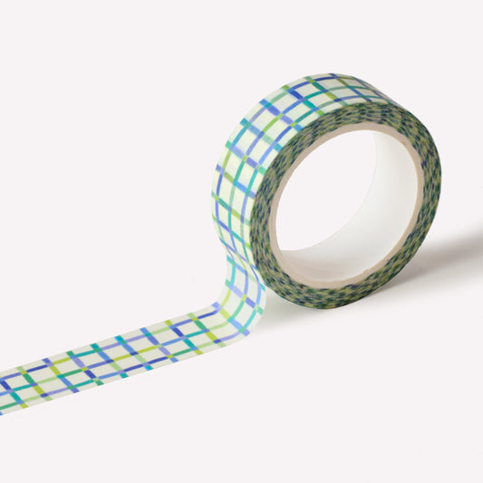 Claire Paul Green Quilted Grid Washi Tape