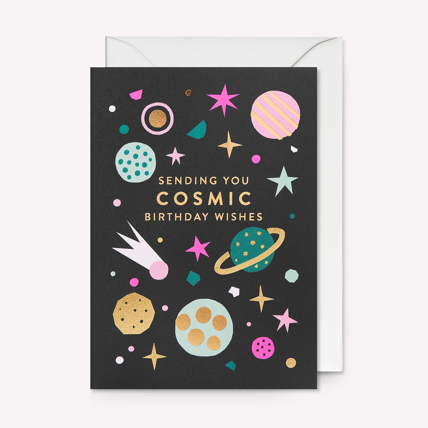 Cosmic Birthday Wishes Greetings Card