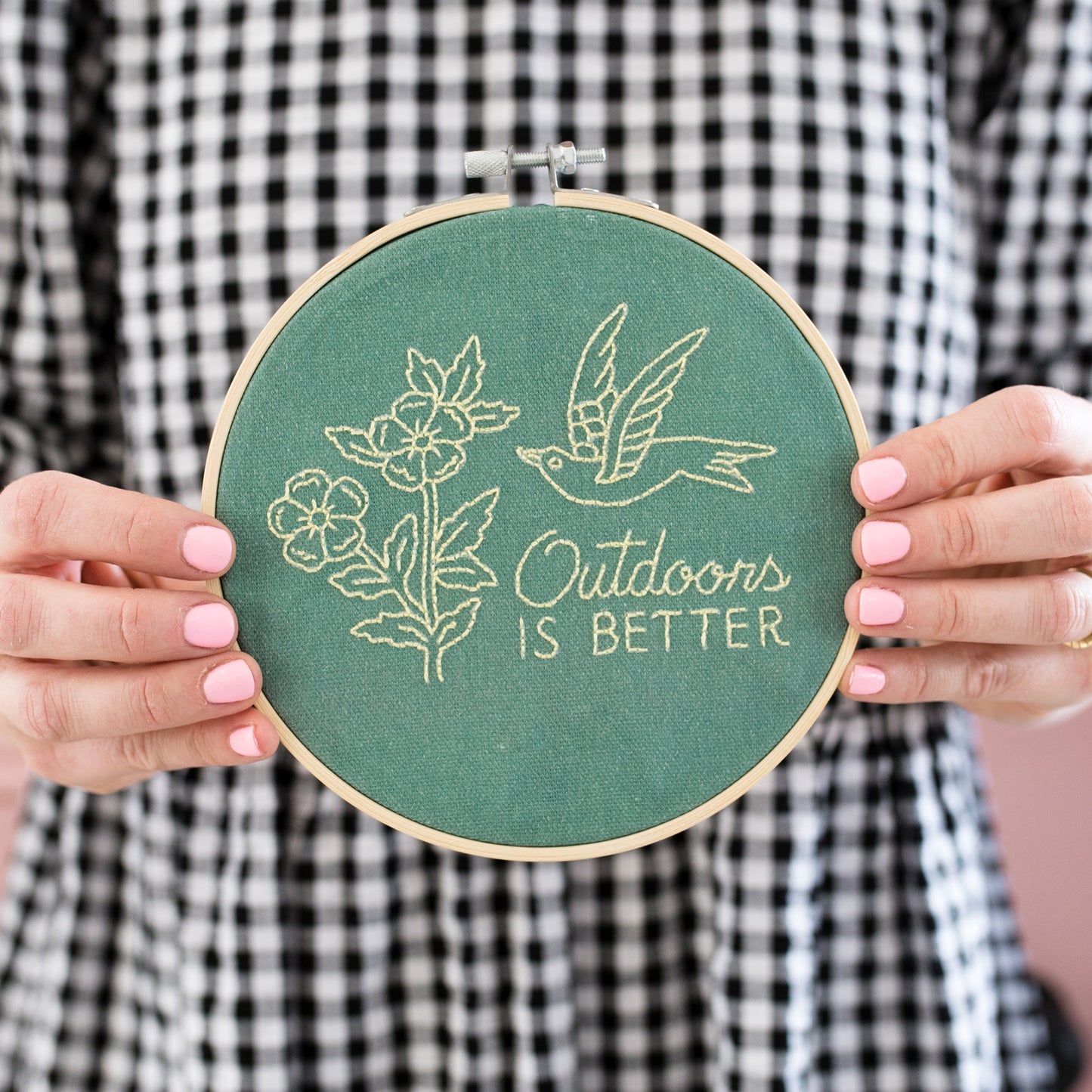 Cotton Clara Outdoors Is Better Embroidery Hoop Kit