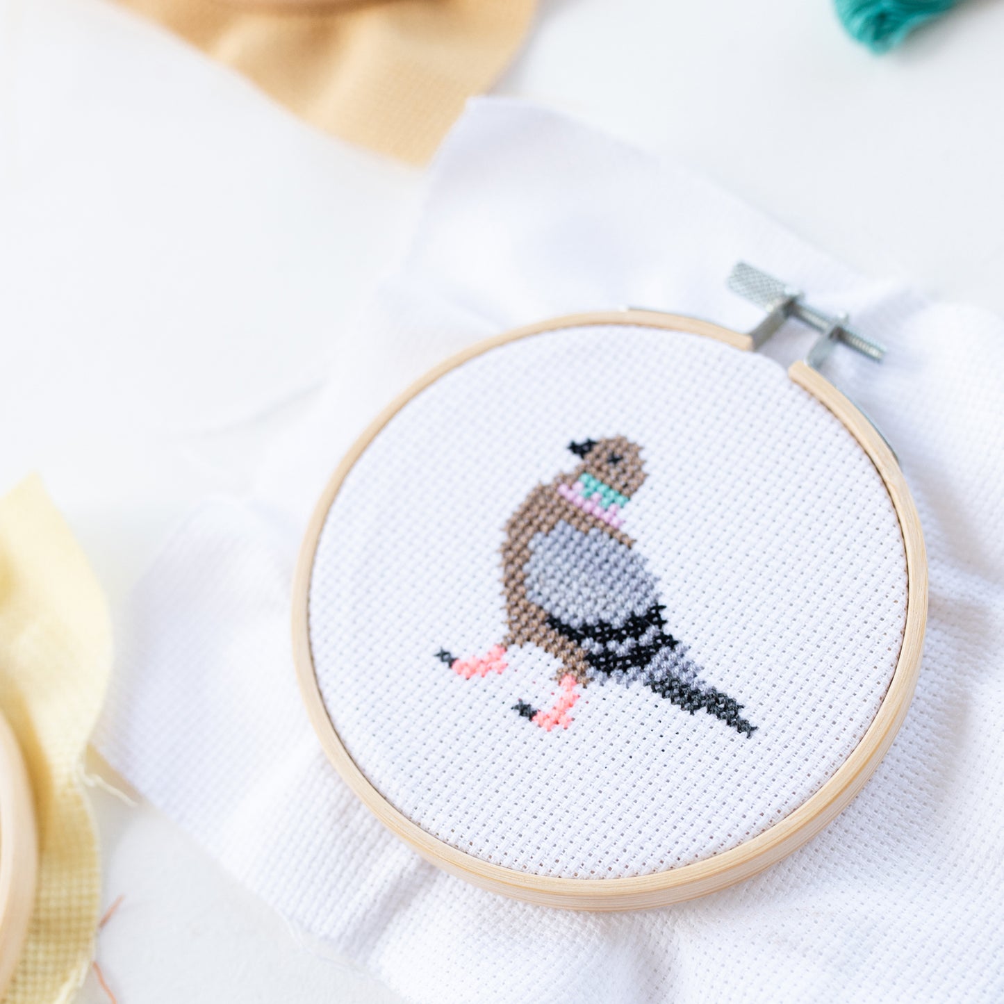 Cotton Clara Pigeon Mini Cross Stitch Kit