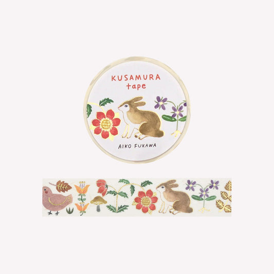 Cozyca Aiko Fukawa Kusamura Bunny Foiled Washi Tape