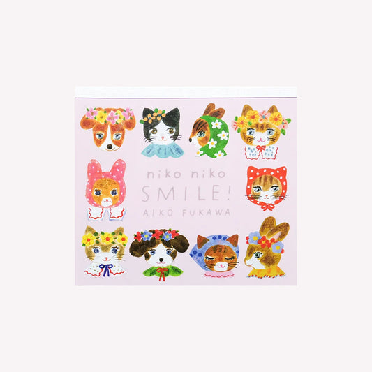 Cozyca Aiko Fukawa Cat Smile Memo Pad