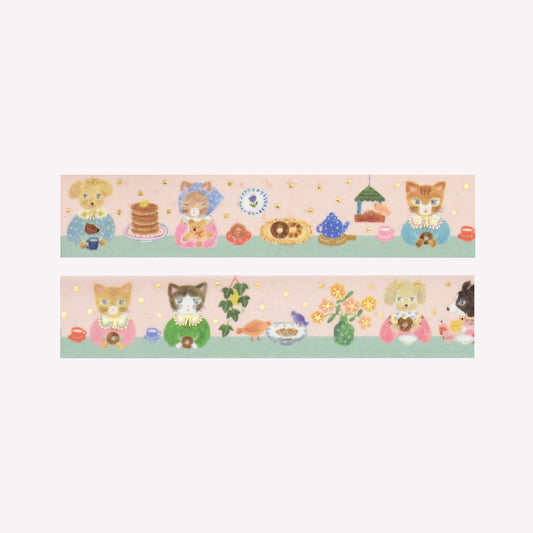 Cozyca Aiko Fukawa Snacktime Cat Foiled Washi Tape