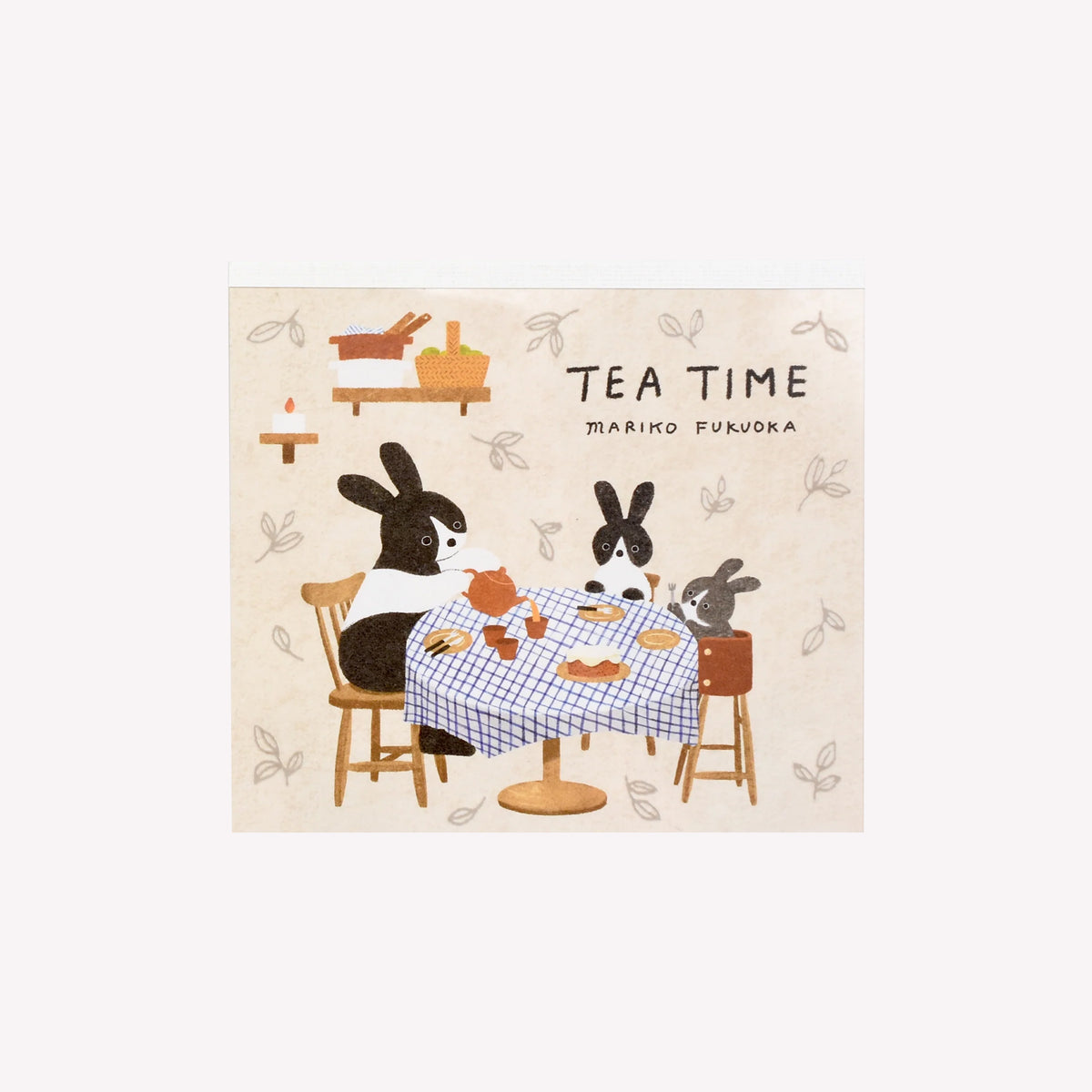 Cozyca Mariko Fukuoka Bunny Tea Time Memo Pad