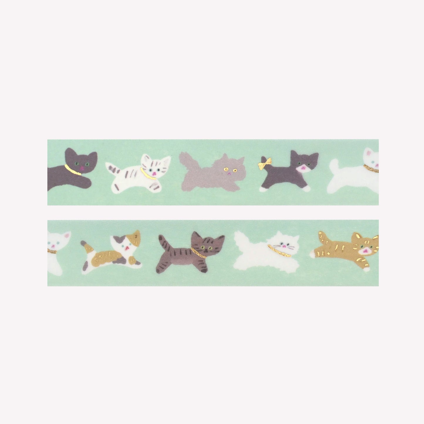 Cozyca Tada Reiko Cat Walk Foiled Washi Tape
