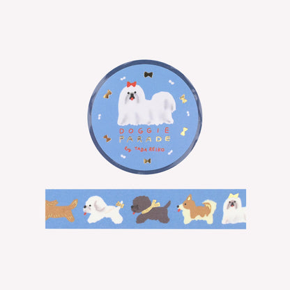 Cozyca Tada Reiko Doggie Parade Foiled Washi Tape