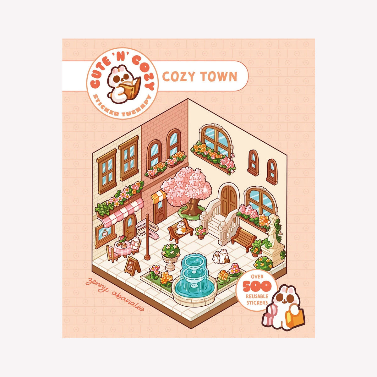 Cute 'n' Cozy Sticker Therapy: Cozy Town Sticker Book