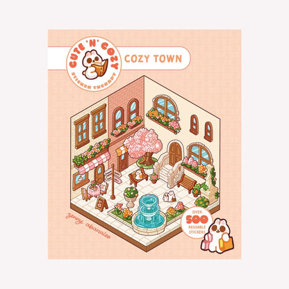 Cute 'n' Cozy Sticker Therapy: Cozy Town Sticker Book