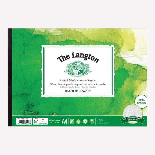 Daler-Rowney Langton A4 Cold Pressed Watercolour Paper Pad