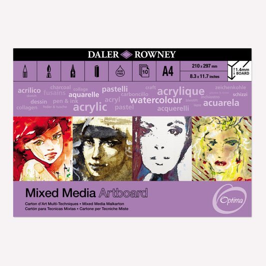 Daler-Rowney A4 Optima Mixed Media Artboard Pad