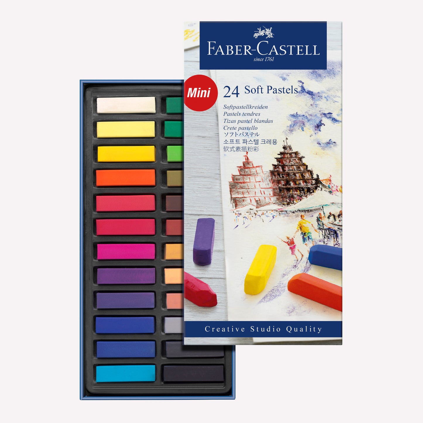 Faber-Castell Creative Studio Half-Stick Soft Pastels Box of 24